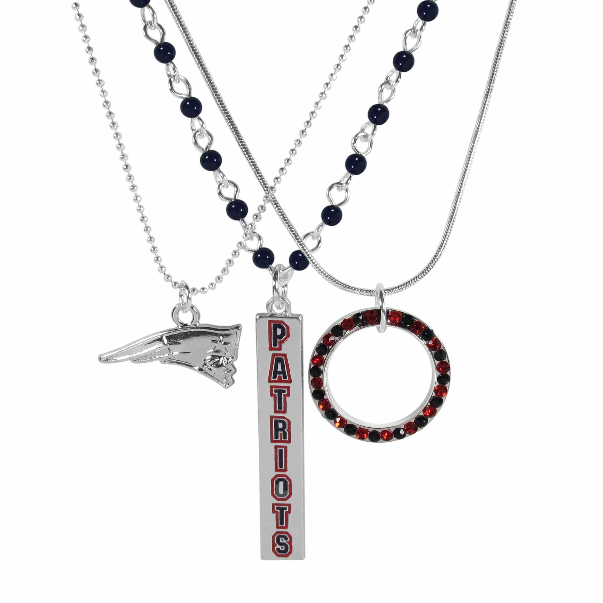New England Patriots Trio Necklace Set - Siskiyou Buckle