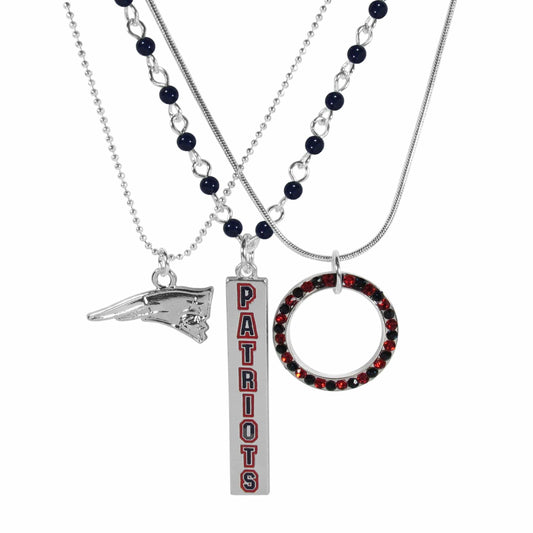 New England Patriots Trio Necklace Set - Siskiyou Buckle