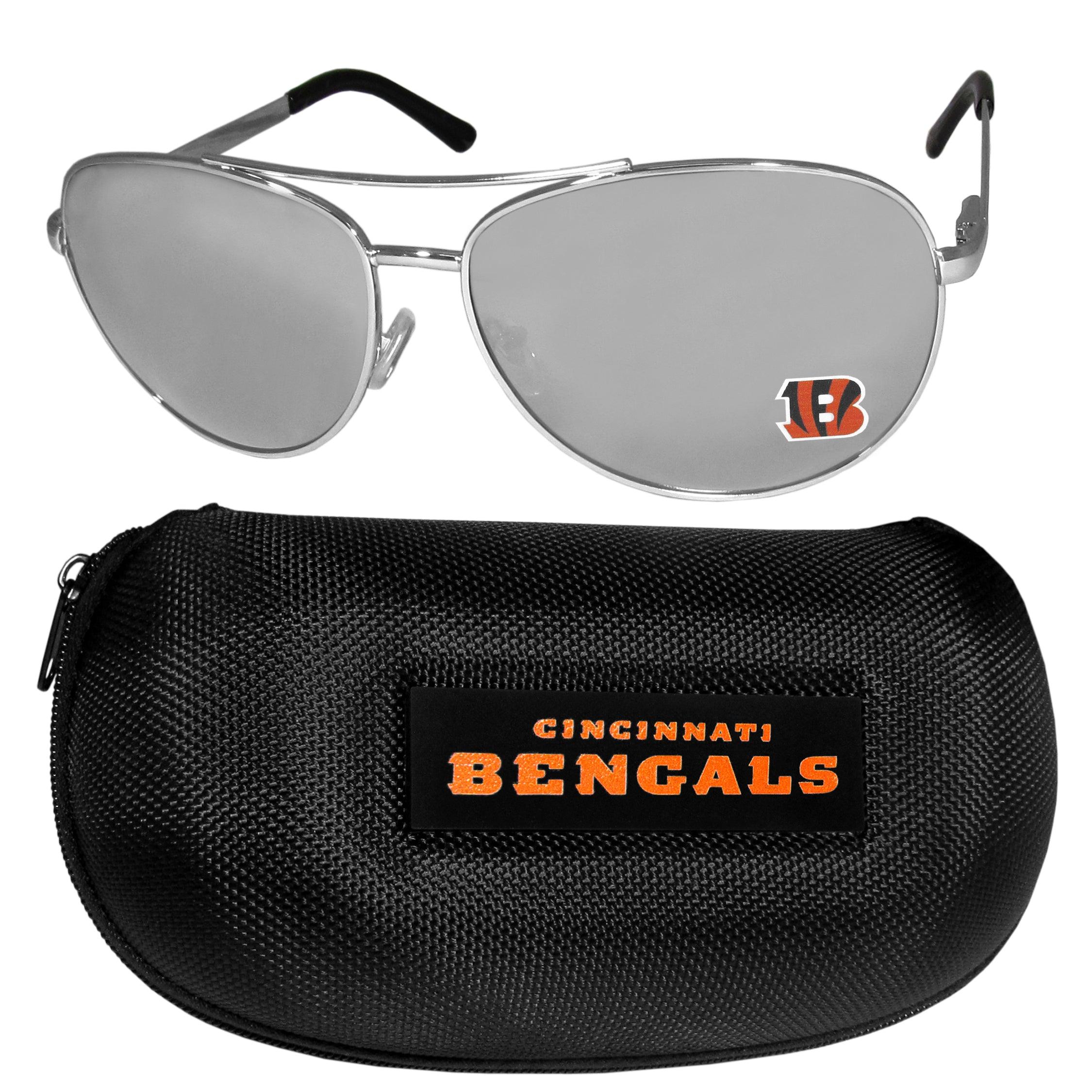 Cincinnati Bengals Aviator Sunglasses and Case - Flyclothing LLC