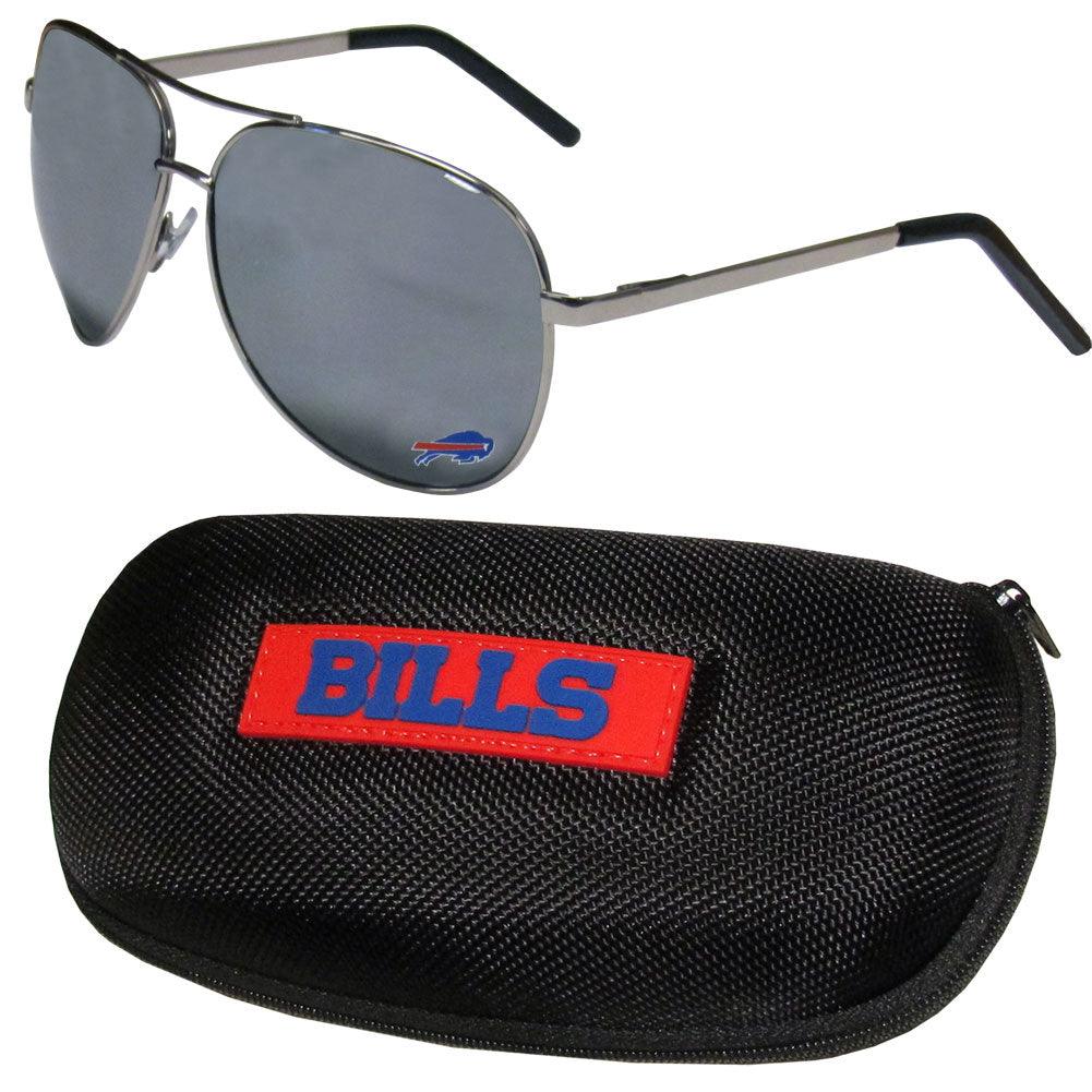 Buffalo Bills Aviator Sunglasses and Zippered Carrying Case - Flyclothing LLC