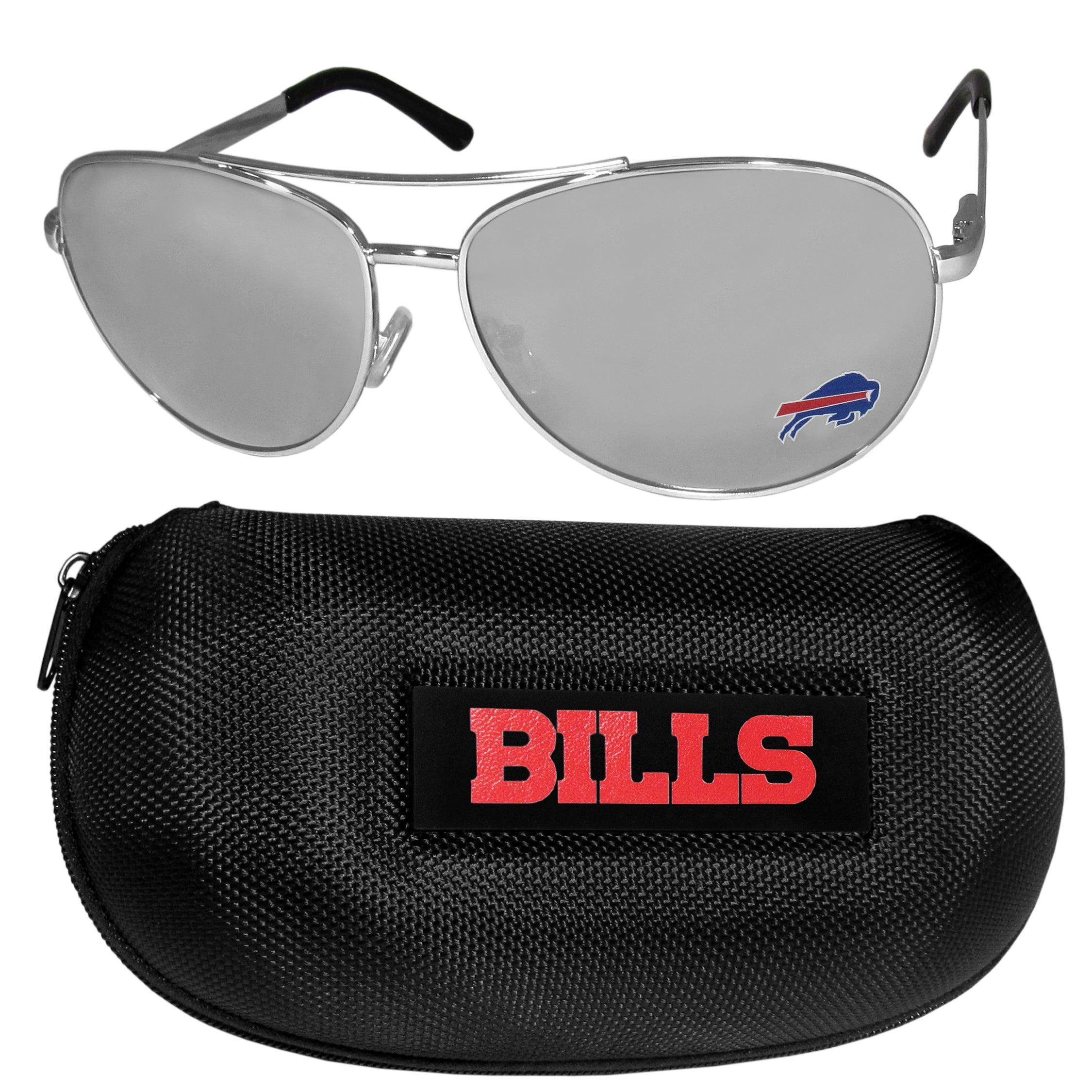 Buffalo Bills Aviator Sunglasses and Case - Siskiyou Buckle