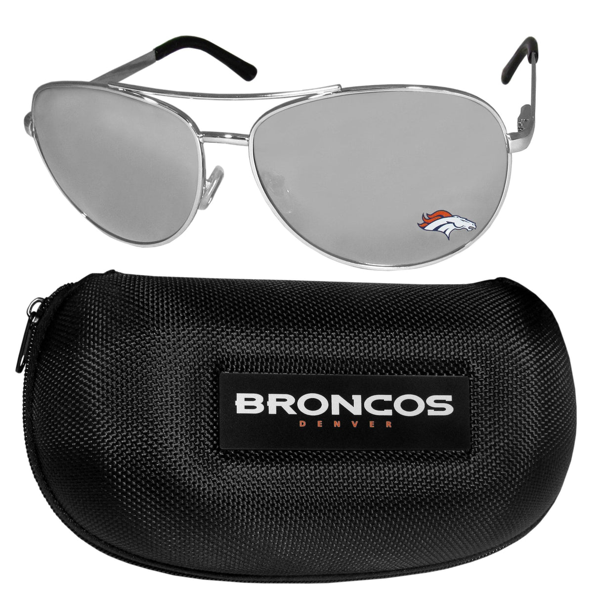 Denver Broncos Aviator Sunglasses and Case - Flyclothing LLC
