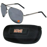 Cleveland Browns Aviator Sunglasses and Zippered Carrying Case - Siskiyou Buckle