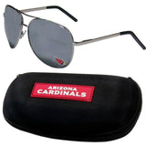 Arizona Cardinals Aviator Sunglasses and Zippered Carrying Case - Siskiyou Buckle