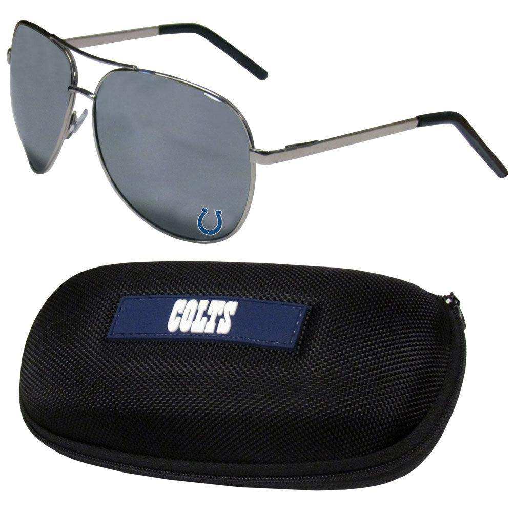 Indianapolis Colts Aviator Sunglasses and Zippered Carrying Case - Siskiyou Buckle - Flyclothing LLC