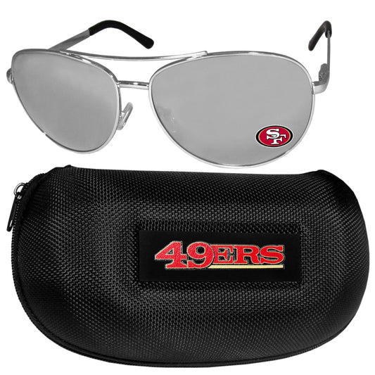 San Francisco 49ers Aviator Sunglasses and Case - Flyclothing LLC