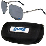Detroit Lions Aviator Sunglasses and Zippered Carrying Case - Siskiyou Buckle
