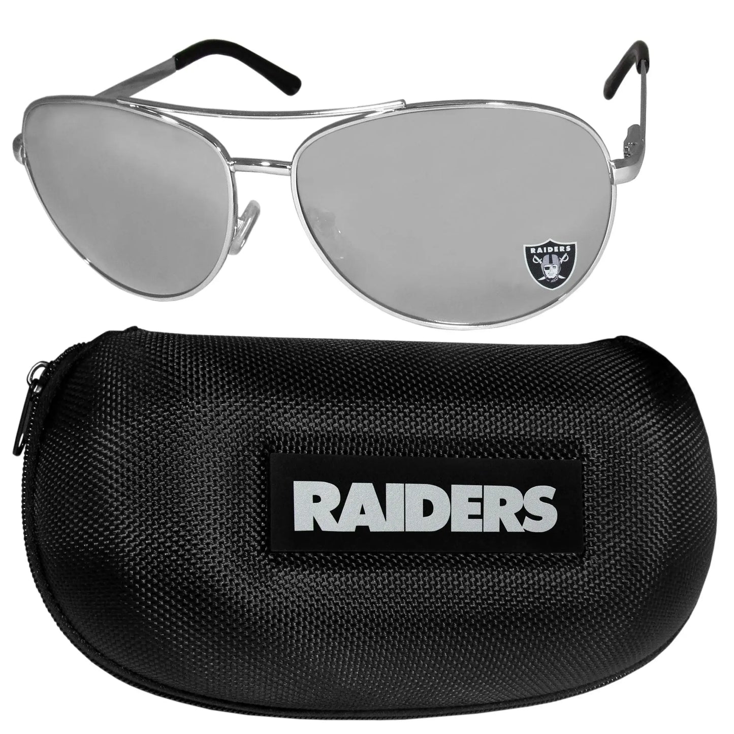 Las Vegas Raiders Aviator Sunglasses and Case - Siskiyou Buckle - Flyclothing LLC