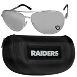 Las Vegas Raiders Aviator Sunglasses and Case - Siskiyou Buckle