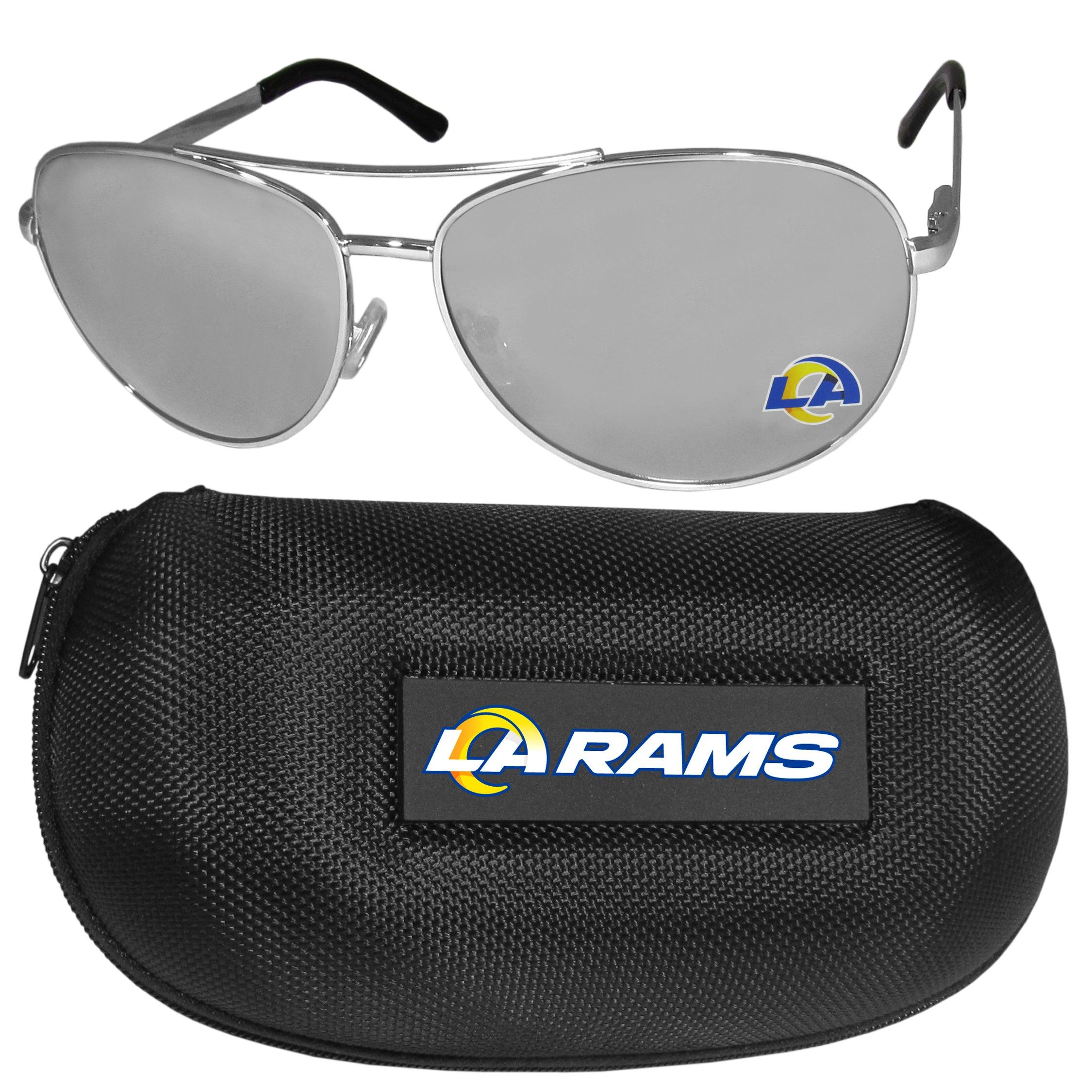 Los Angeles Rams Aviator Sunglasses and Case - Flyclothing LLC