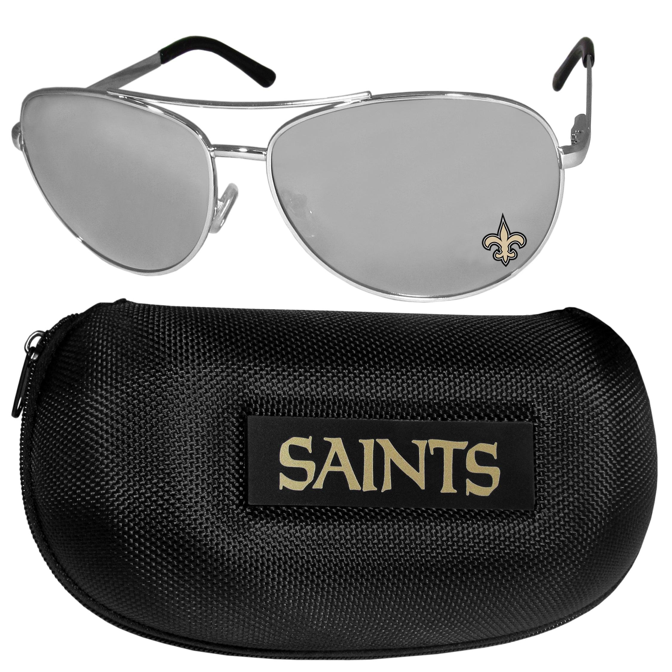 New Orleans Saints Aviator Sunglasses and Case - Flyclothing LLC