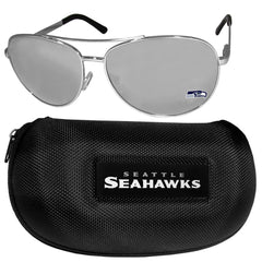 Seattle Seahawks Aviator Sunglasses and Case - Siskiyou Buckle