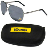 Minnesota Vikings Aviator Sunglasses and Zippered Carrying Case - Siskiyou Buckle