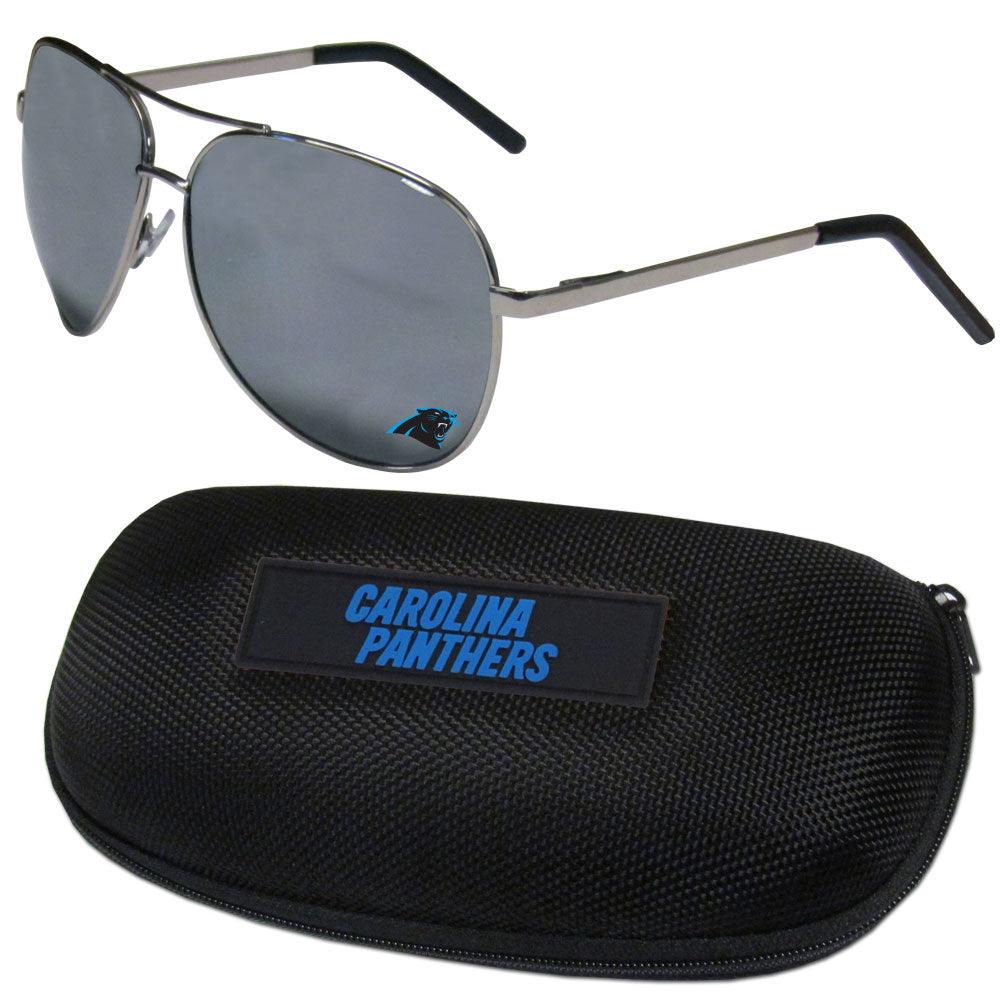Carolina Panthers Aviator Sunglasses and Zippered Carrying Case - Flyclothing LLC