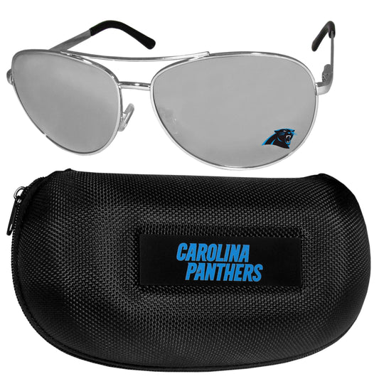 Carolina Panthers Aviator Sunglasses and Case - Siskiyou Buckle