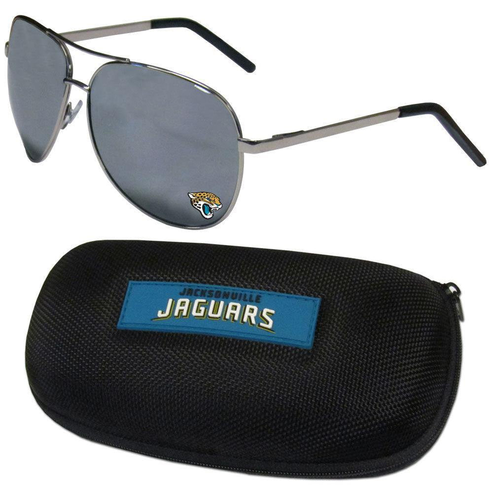 Jacksonville Jaguars Aviator Sunglasses and Zippered Carrying Case - Siskiyou Buckle