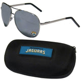 Jacksonville Jaguars Aviator Sunglasses and Zippered Carrying Case - Siskiyou Buckle
