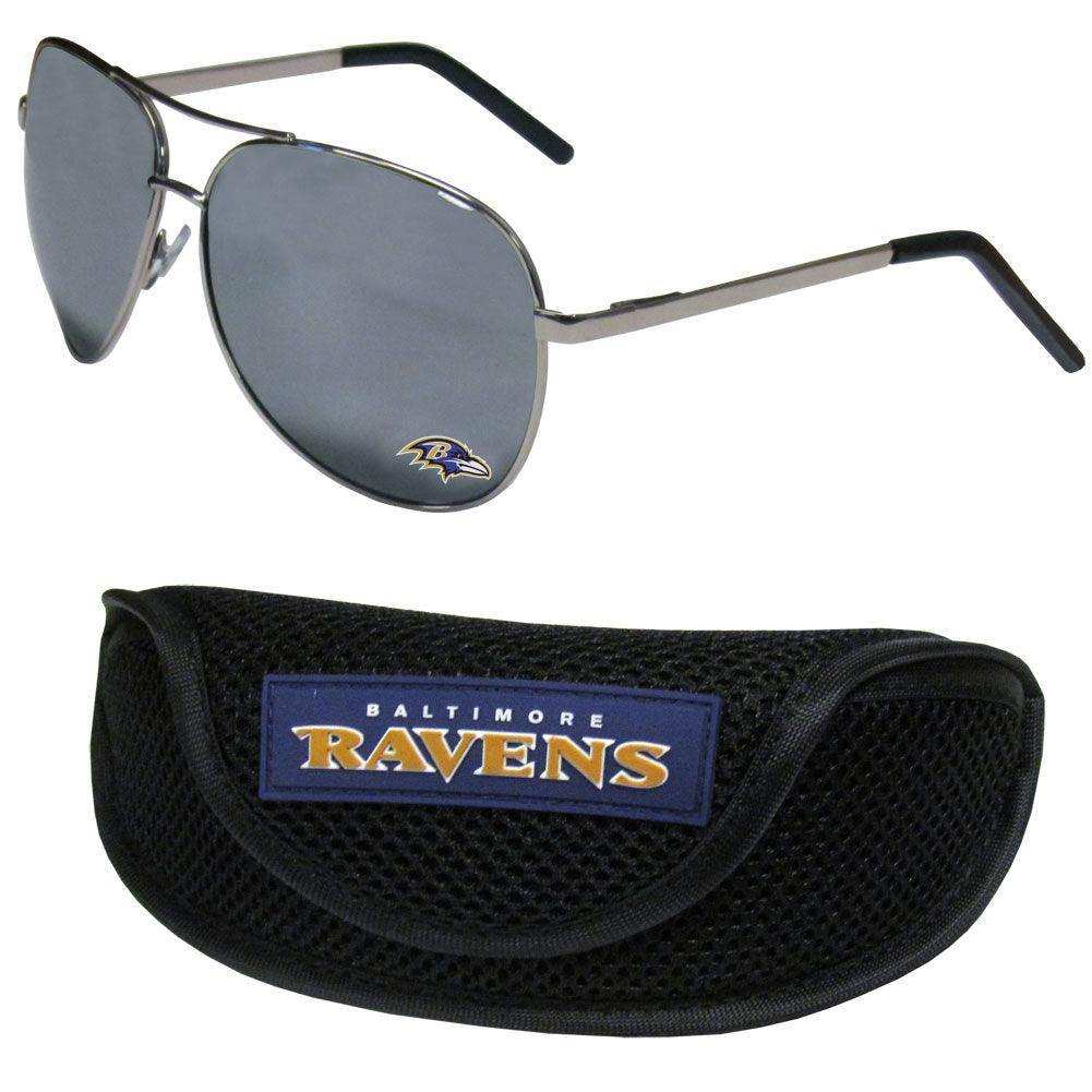 Baltimore Ravens Aviator Sunglasses and Sports Case - Siskiyou Buckle - Flyclothing LLC
