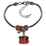 Cincinnati Bengals Euro Bead Bracelet - Siskiyou Buckle - Flyclothing LLC