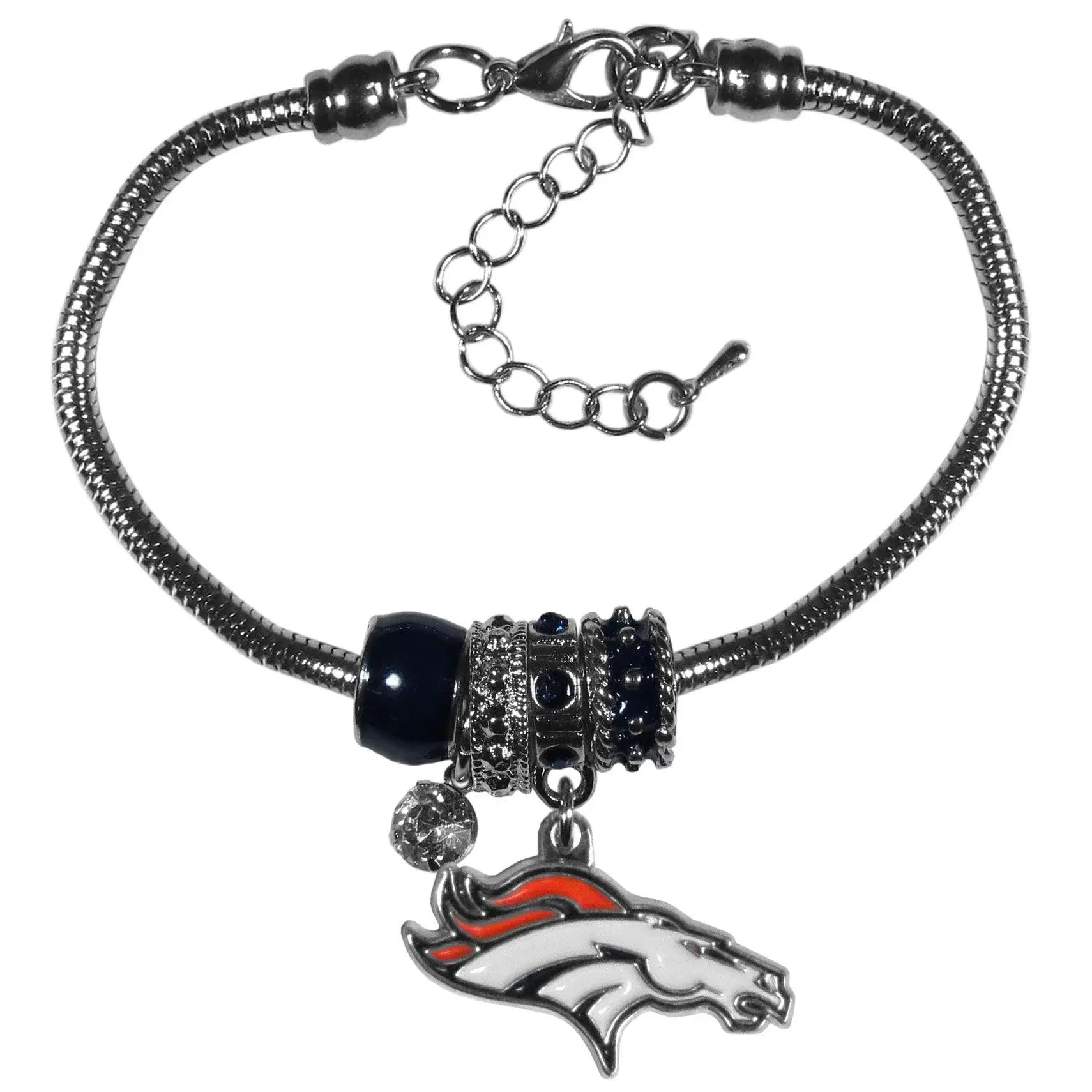 Denver Broncos Euro Bead Bracelet - Siskiyou Buckle - Flyclothing LLC