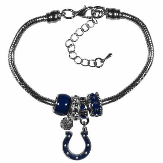 Indianapolis Colts Euro Bead Bracelet - Siskiyou Buckle