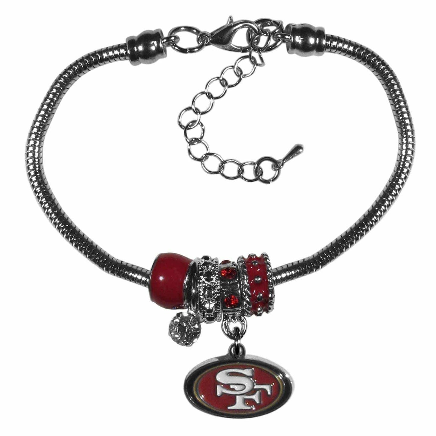 San Francisco 49ers Euro Bead Bracelet - Siskiyou Buckle - Flyclothing LLC