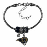 Los Angeles Rams Euro Bead Bracelet - Siskiyou Buckle - Flyclothing LLC