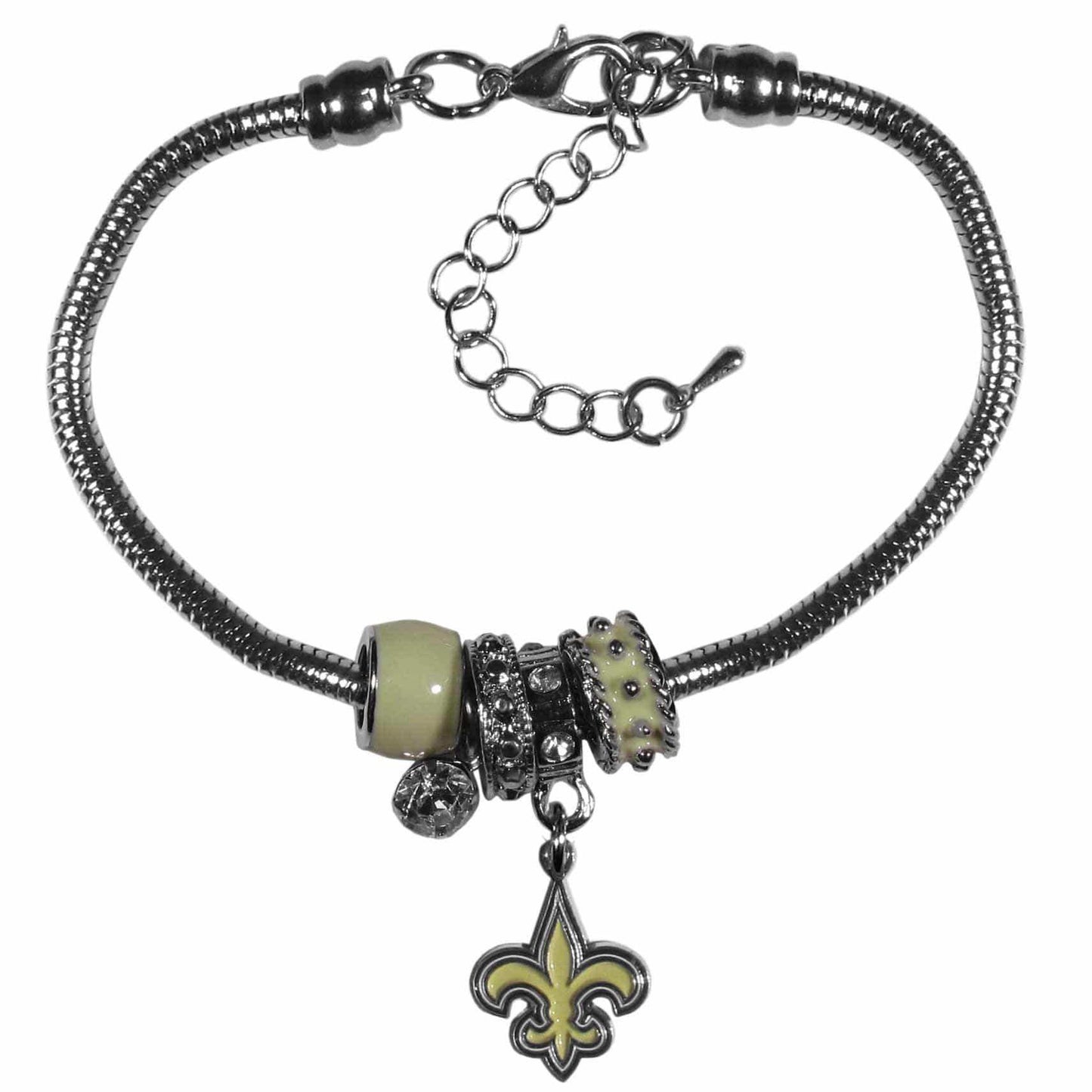 New Orleans Saints Euro Bead Bracelet - Siskiyou Buckle - Flyclothing LLC