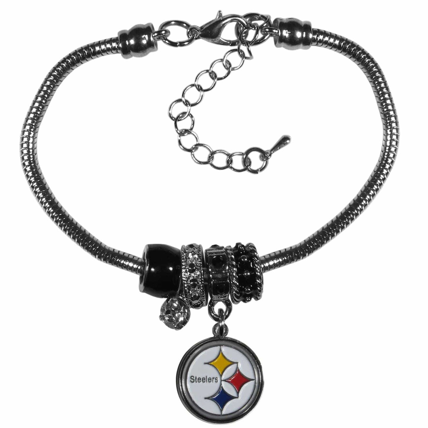 Pittsburgh Steelers Euro Bead Bracelet - Siskiyou Buckle - Flyclothing LLC