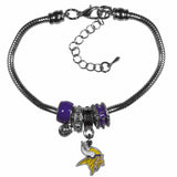 Minnesota Vikings Euro Bead Bracelet - Siskiyou Buckle