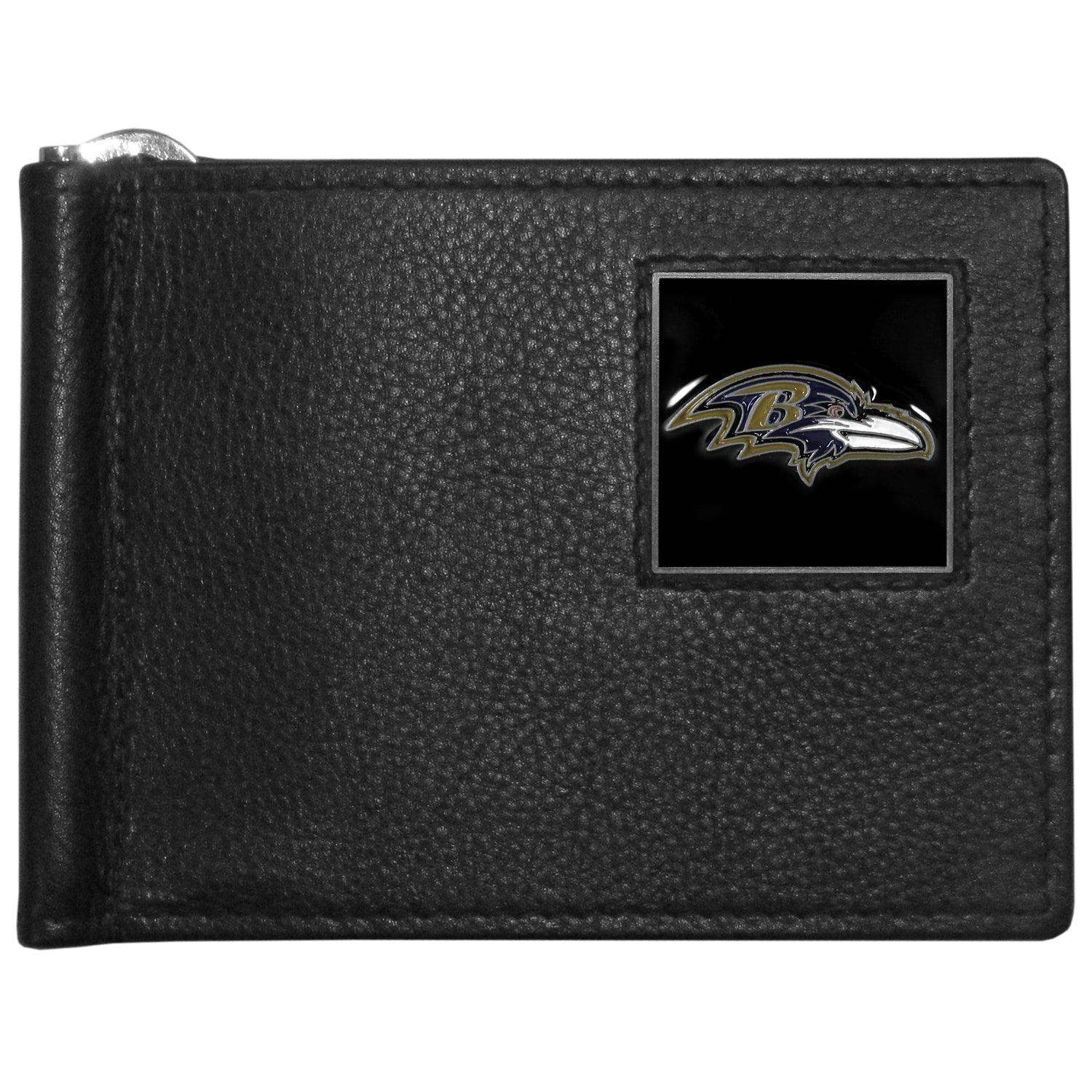 Baltimore Ravens Leather Bill Clip Wallet - Siskiyou Buckle - Flyclothing LLC