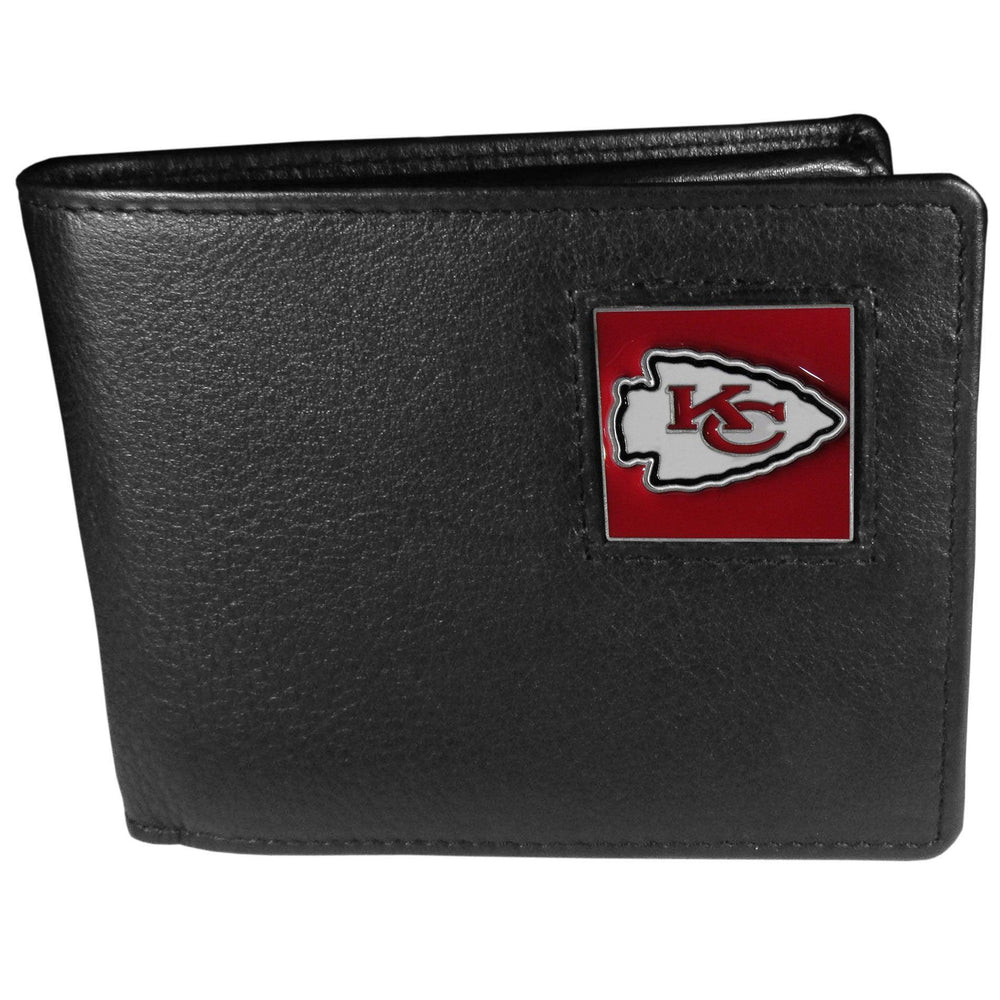 Kansas City Chiefs Leather Bi-fold Wallet Packaged in Gift Box - Kansas City Chiefs