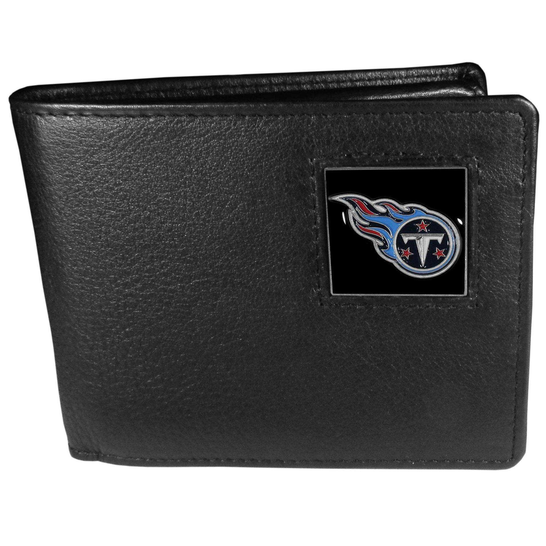 Tennessee Titans Leather Bi-fold Wallet Packaged in Gift Box - Siskiyou Buckle - Flyclothing LLC