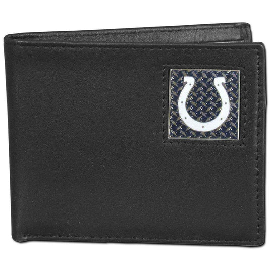 Indianapolis Colts Gridiron Leather Bi-fold Wallet - Siskiyou Buckle
