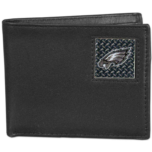 Philadelphia Eagles Gridiron Leather Bi-fold Wallet Packaged in Gift Box - Siskiyou Buckle - Flyclothing LLC