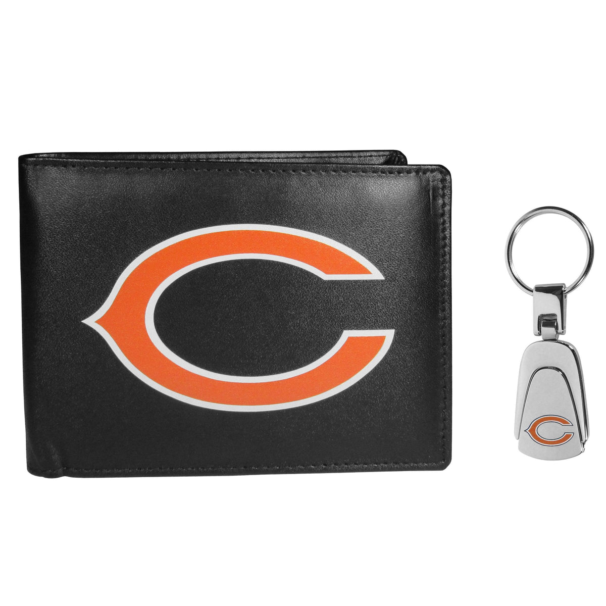 Chicago Bears Bi-fold Wallet & Steel Key Chain - Flyclothing LLC