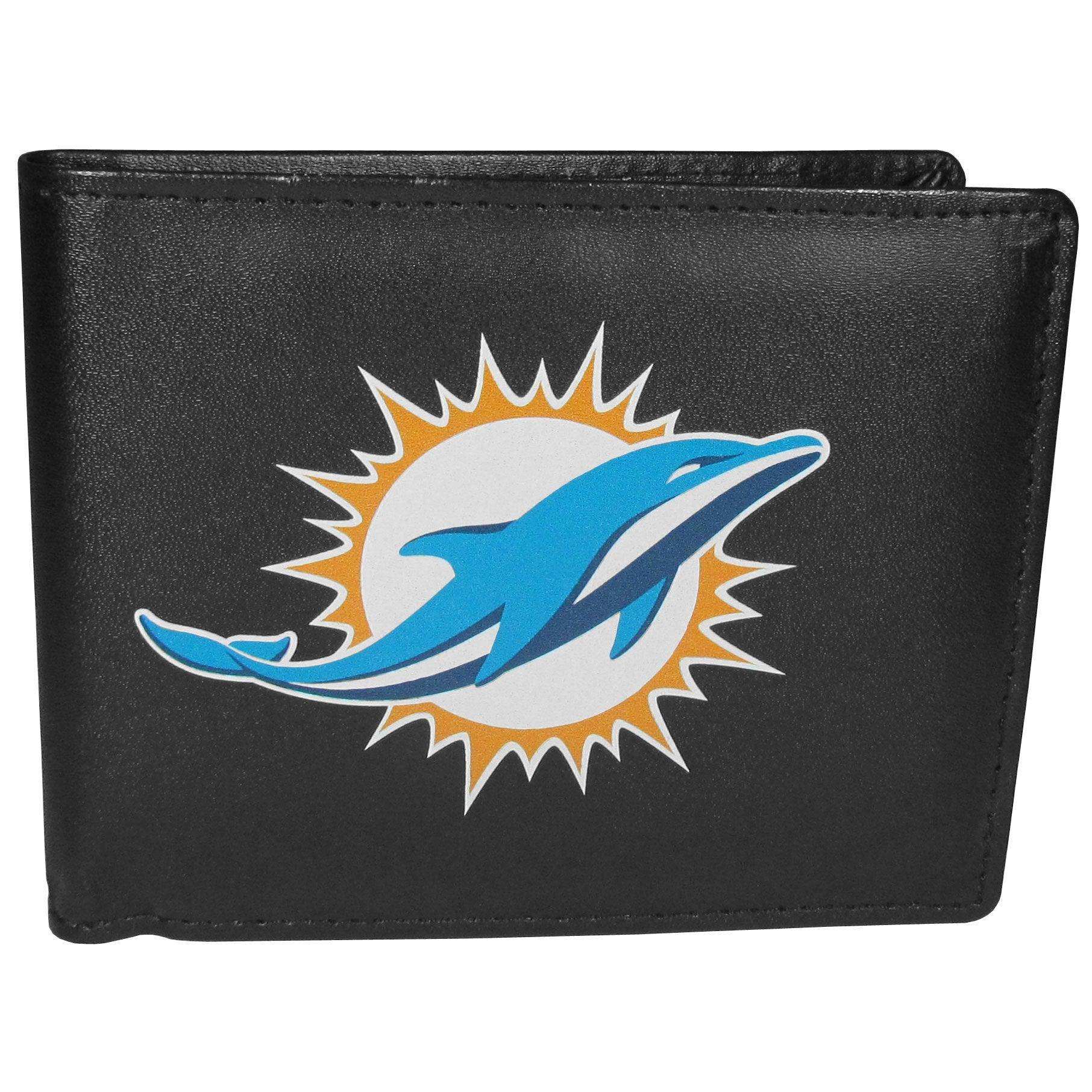 Miami Dolphins Bi-fold Wallet Large Logo - Siskiyou Buckle - Flyclothing LLC