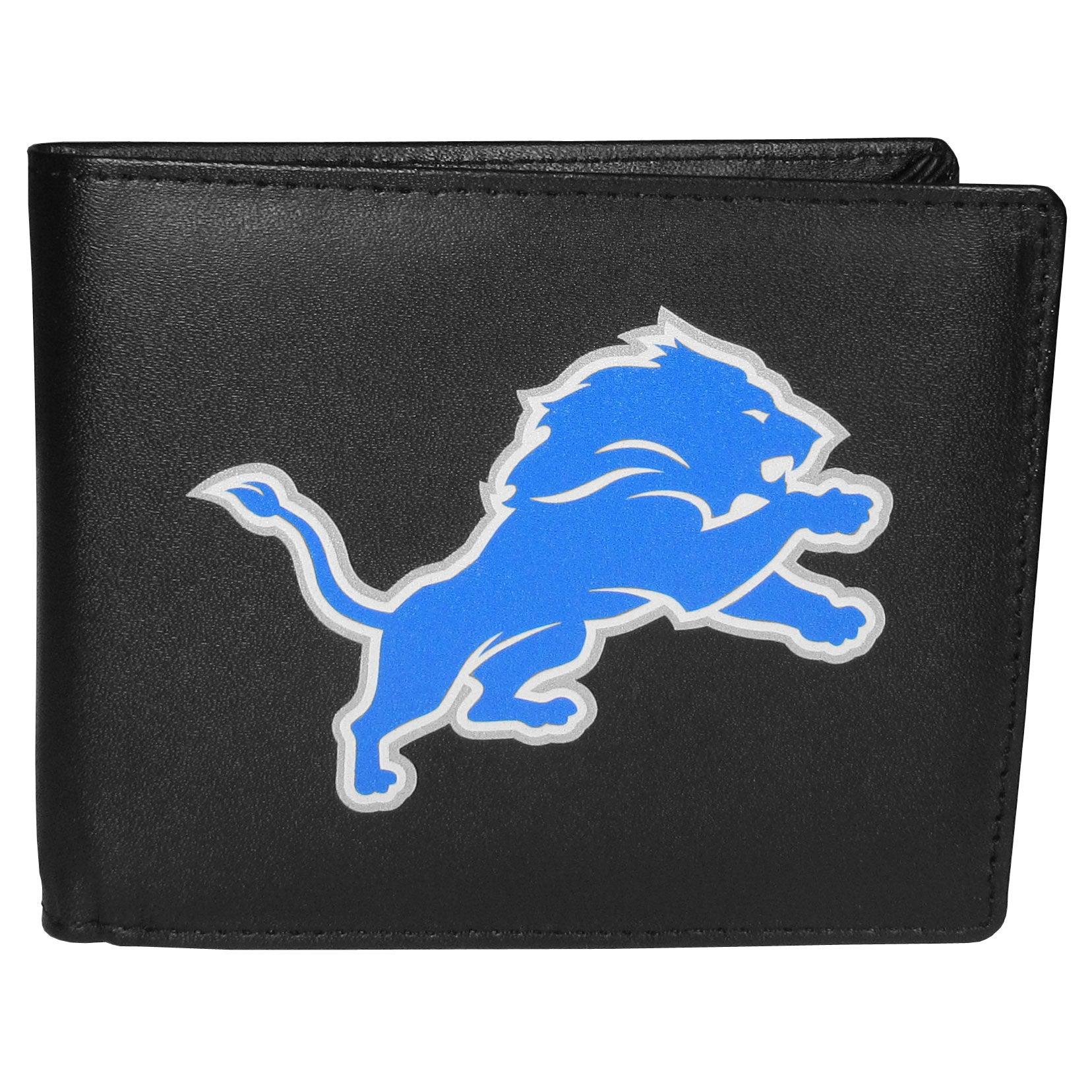 Detroit Lions Bi-fold Wallet Large Logo - Flyclothing LLC