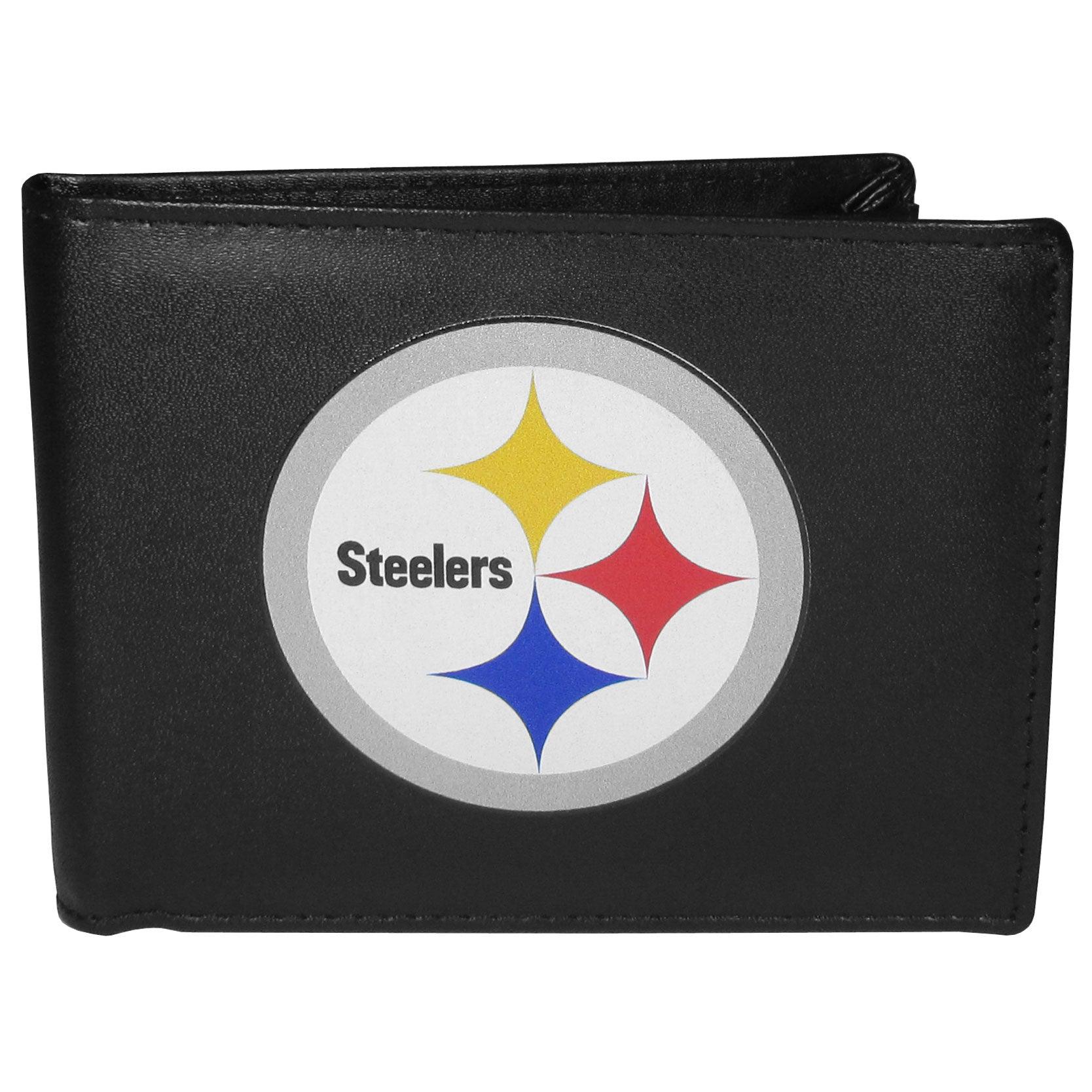Pittsburgh Steelers Bi-fold Wallet Large Logo - Flyclothing LLC