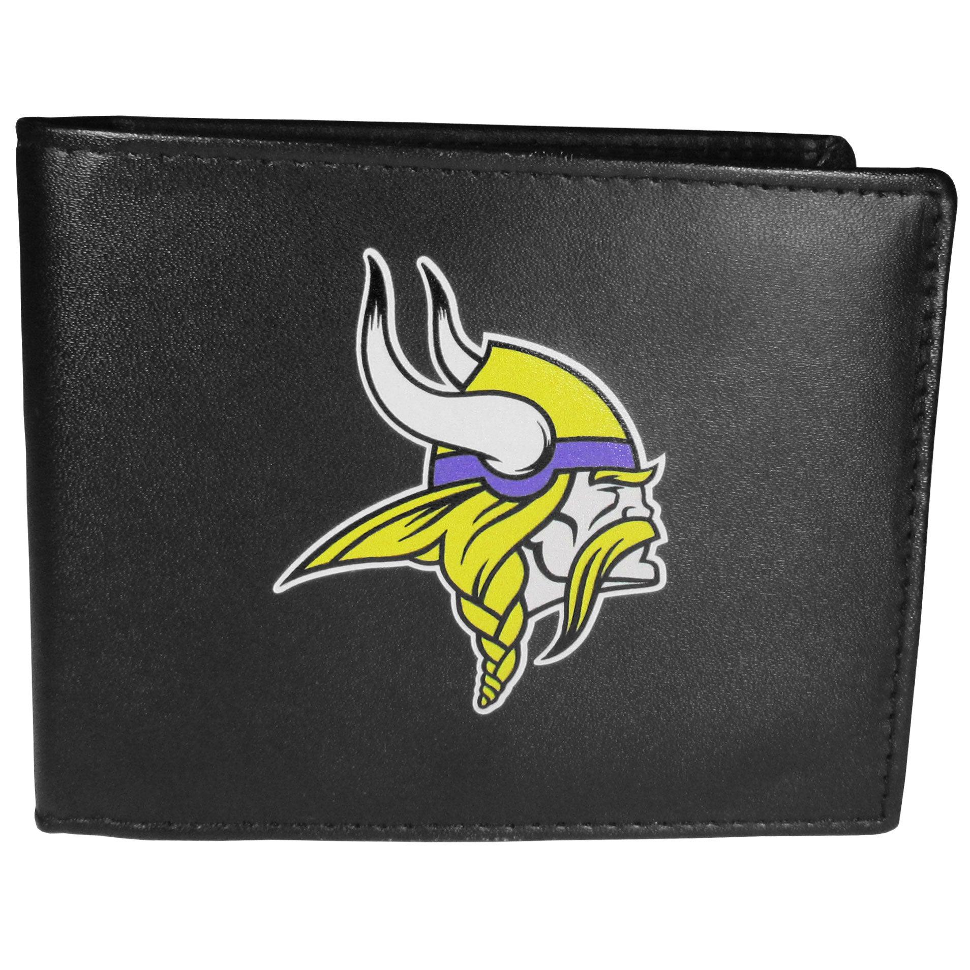 Minnesota Vikings Bi-fold Wallet Large Logo - Flyclothing LLC