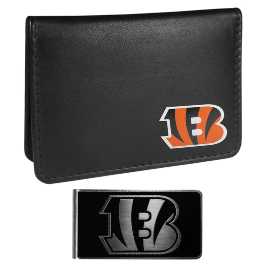 Cincinnati Bengals Weekend Bi-fold Wallet & Black Money Clip - Siskiyou Buckle