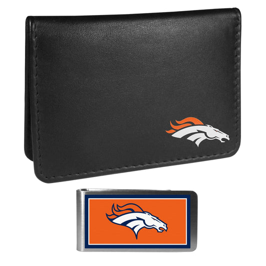 Denver Broncos Weekend Bi-fold Wallet & Color Money Clip - Siskiyou Buckle