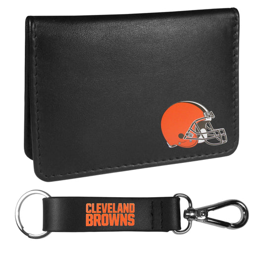 Cleveland Browns Weekend Bi-fold Wallet & Strap Key Chain - Siskiyou Buckle