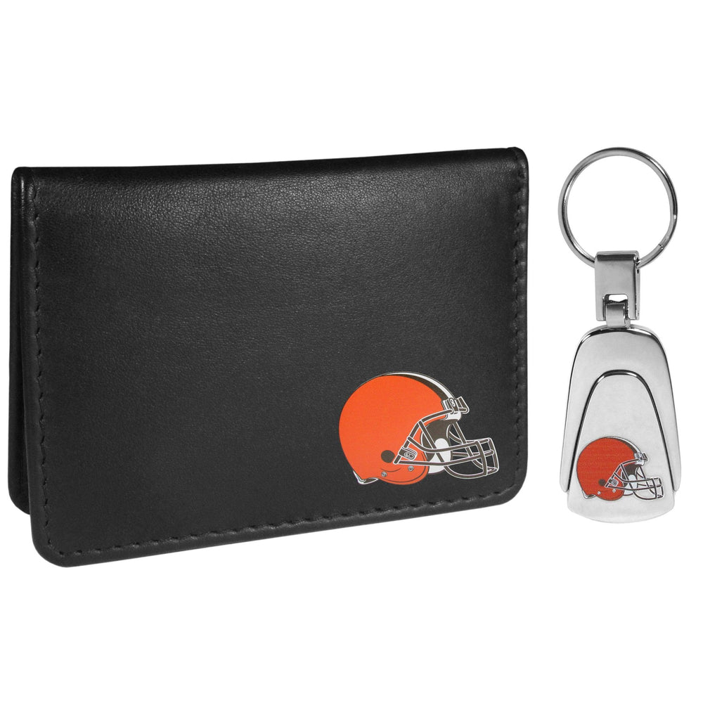 Cleveland Browns Weekend Bi-fold Wallet & Steel Key Chain - Siskiyou Buckle