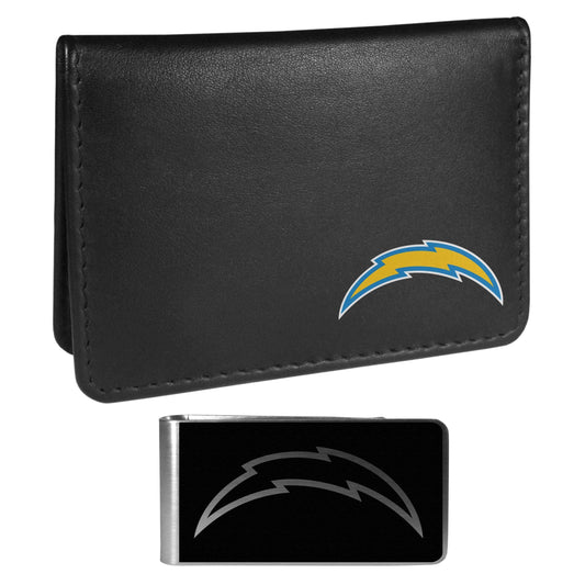 Los Angeles Chargers Weekend Bi-fold Wallet & Black Money Clip - Siskiyou Buckle