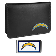 Los Angeles Chargers Weekend Bi-fold Wallet & Color Money Clip - Siskiyou Buckle
