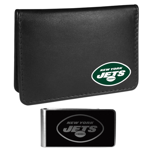 New York Jets Weekend Bi-fold Wallet & Black Money Clip - Flyclothing LLC