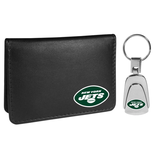 New York Jets Weekend Bi-fold Wallet & Steel Key Chain - Flyclothing LLC