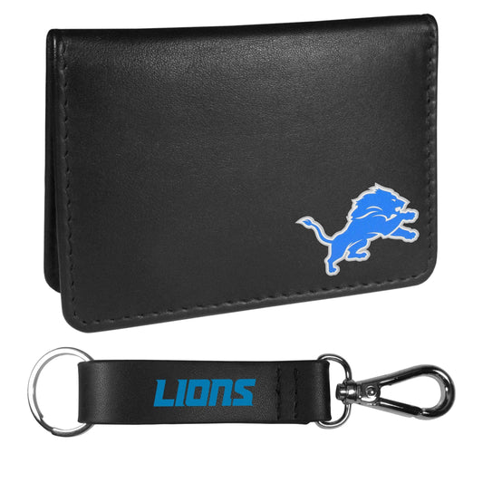Detroit Lions Weekend Bi-fold Wallet & Strap Key Chain - Siskiyou Buckle