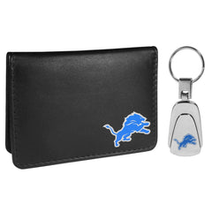 Detroit Lions Weekend Bi-fold Wallet & Steel Key Chain - Siskiyou Buckle